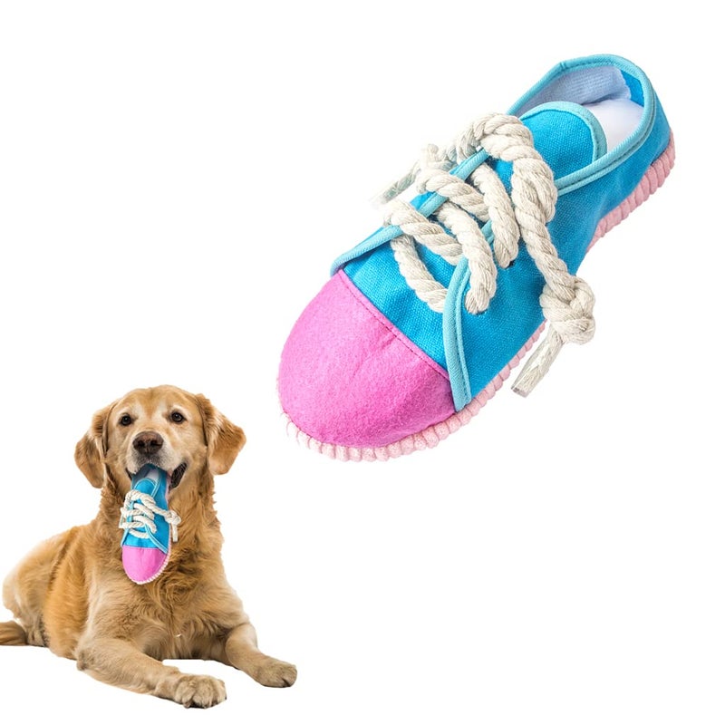 IFOYO Durable Squeaky Dog Chew Toy Safe Mini Sneaker Shape Interactive Pet Toy for Puppies, Small, Medium Dogs, Cats, Rabbits and Small Animals - Image 1